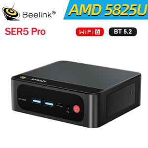 비링크 SER5 Pro 미니 PC AMD 라이젠 7 5825U 라이젠 5 5500U DDR4 16GB 32GB SSD 500GB 1TB WiFi6 BT5.2 4K HD 1000M 데스크탑 지원