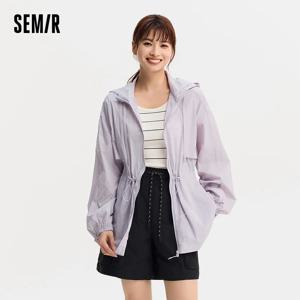 여성용 세미 겉옷, 미드 롱 스타일, 시원한 느낌, 자외선 차단, 방수 및 방풍 2024, 여름 재킷, 신상