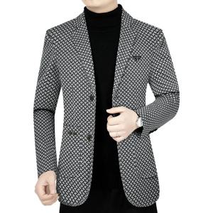 남성용 비즈니스 캐주얼 블레이저 재킷, 남성용 체크 무늬 정장 코트, 하이 퀄리티 남성 용수철 슬림 블레이저 재킷 코트, 사이즈 4XL
