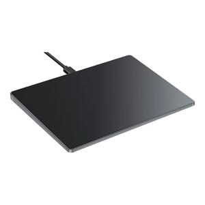 블랙 슬림 유선 터치패드 마우스 USB-C 플러그 앤 플레이 유선 터치패드 Windows10/11용 무음 멀티 터치 트랙패드