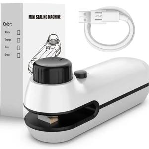 미니 히트 실러 가방 2 In 1 충전식 USB 보관 가방 플라스틱 패키지 스낵 실러 클립 가방 휴대용 히트 실러 비닐 봉투