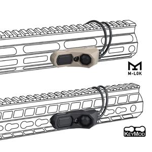 WADSN 전술 AXON 손전등 스카우트 라이트 스위치 크레인 단일 케이블 버전, 20mm 피카티니 레일 M-lok 키 모드 액세서리
