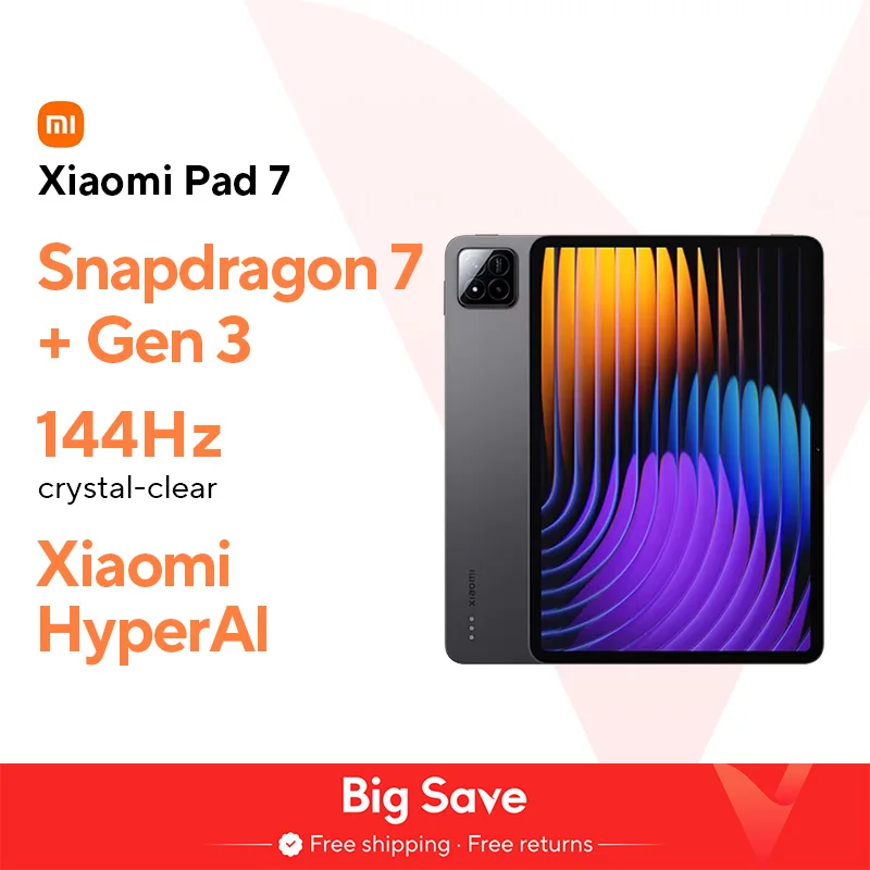 Globel 버전 Xiaomi Pad 7 8850mAh 배터리 144Hz 11.2'' 화면 쿼드 스피커 태블릿 45W 터보 충전 Dolby Visione