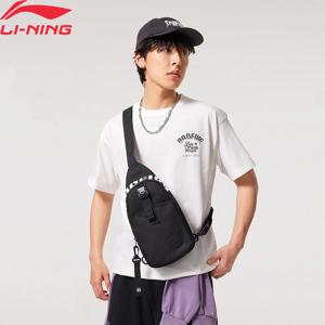 Li-Ning 남여 BADFIVE 농구 가슴 가방 AT PROOF SMART 165*70*275mm 100% 폴리에스터 안감 남성 여성 크로스바디 백 ABDV091