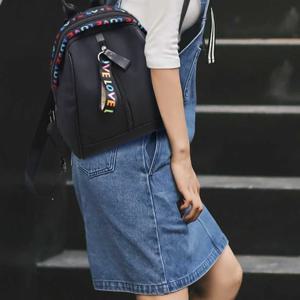 새로운 여성 숄더 가방 싱글 숄더 컬러 벨트 가방 여행 다목적 레저 대학 패션 나일론 여성 가방