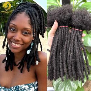 6 인치 0.6cm 두께 Dreadlock 확장 여성용 인간의 머리카락 Locs 확장 남성용 어린이 전체 수제 영구 Locs