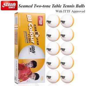 10 개/상자 DHS Seamed 투톤 탁구 공 ITTF 승인을받은 신소재 전문 경쟁 탁구 공