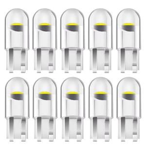 10X 새로운 W5W LED Canbus T10 자동차 조명 COB 유리 인테리어 부품 전구 6000K 흰색 자동 번호판 램프 돔 읽기 빛 12V