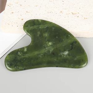 Helu Jade Gua Sha 도구 Xiuyan Jade 하트 모양 마사지 목 마사지 Guasha 미용 제품 스킨 케어 건강 도구