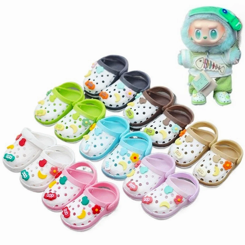 라부부 3.0 슬리퍼 신발 17cm 면 인형 신발 부츠 장난감 캐주얼 스포츠 신발 인형 액세서리 DIY 인형 장난감
