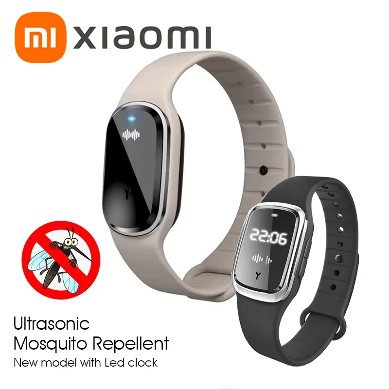 Xiaomi 초음파 하이테크 모기 구충제 팔찌 손목 밴드 실내 실외 3 기어 팔찌 모기 물림 방지 팔찌