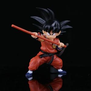 드래곤 볼 키드 Goku 무술 유니폼 홀딩 파워 폴 스탠딩 포즈 애니메이션 Collectible Figure 동상 모델 디스플레이 베스트