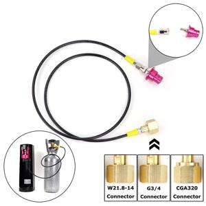 새로운 SODA Terra DUO 아트-외부 Co2 탱크 채우기 어댑터 호스 키트 W21.8-14 또는 CGA320 G3/4 커넥터가 있는 Sodastream에 적합