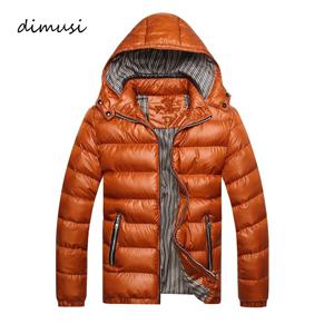 DIMUSI 겨울 남성 패딩 자켓 패션 코튼 열 두꺼운 파카 남성 캐주얼 아웃웨어 윈드 브레이커 후드 코트 브랜드 의류