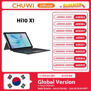 CHUWI Hi10 X1 태블릿 10.1인치 FHD 화면 쿼드 코어 N150/N100 프로세서 8GB 램 256GB 저장용량 윈도우 태블릿 2 in 1 태블릿 PC