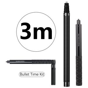 1.2m 3m 탄소 섬유 보이지 않는 셀카 스틱 총알 시간 회전 핸들 삼각대 GoPro Insta360 X5 X4 X3 Ace Pro2 액세서리