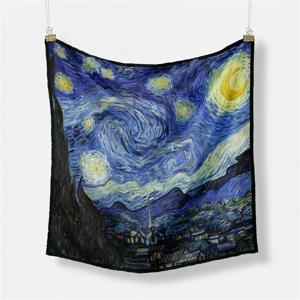 유명한 유화 능 직물 100% 실크 스카프 패션 여성 스카프 랩 53cm 스퀘어 스카프 헤드 스카프 Hijab Neckerchief Bandana