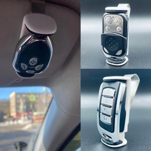 조정 가능한 자동차 썬 바이저 클립 홀더 게이트 원격 제어 47mm-70mm 차고 문 원격 배리어 제어 자동차 키 오프너