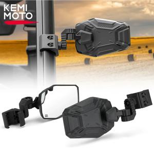 Pro-Fit 케이지 사이드 백미러 KEMIMOTO UTV Can-Am Defender Maverick Trail 용 Polaris Ranger 일반과 호환 가능