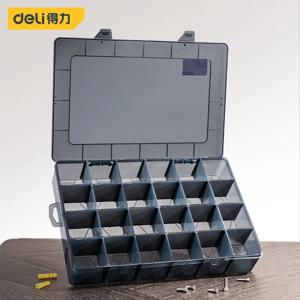 델리 1 PCS 플라스틱 보관함 슬롯 조정 가능한 포장 투명 도구 케이스 나사 공예 보석 액세서리 주최자 상자