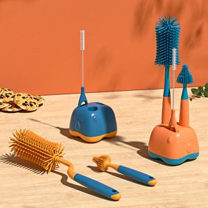 1/2/3pcs 병용 실리콘 브러시 360도 회전 아기 병 젖꼭지 청소 브러시 ​​젖꼭지 Dropper 브러쉬 세트 아기 항목