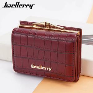 Baellerry 새로운 짧은 여성 지갑 동전 주머니 악어 패턴 여성 지갑 사진 홀더 지갑 여자 Hasp 카드 홀더