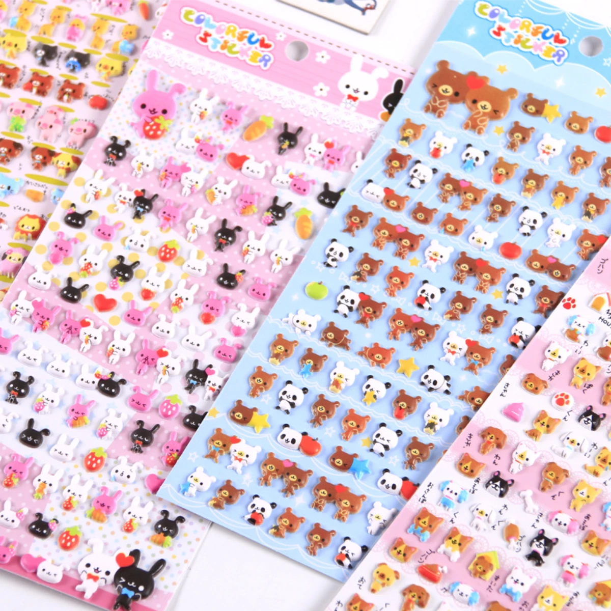 6 개/대 Kawaii 사랑스러운 작은 동물 거품 3D 장식 문구 스티커 Scrapbooking DIY 일기 앨범 스틱 미니 스티커