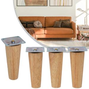 4PCS 소파 다리 가구 다리 나사 단단한 나무 다리 나무 테이블 캐비닛 다리 가구 부품 홈 바닥 보호대