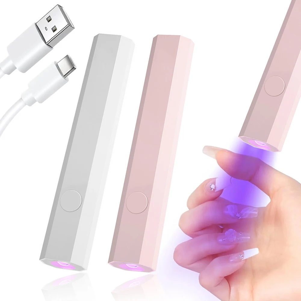 YIKOOLIN 핸드 헬드 네일 램프 모든 젤 폴란드어 치료를위한 UV LED 네일 라이트 USB 충전식 빠른 건조 매니큐어 기계 네일 아트