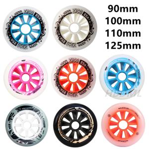 90/100/110/125mm 인라인 스케이트 바퀴 83A/85A 스피드 스케이트 휠 전문 도로 롤러 스케이트 바퀴 PU 휠 6/8 Pcs