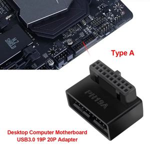 USB 3.0 수-암 익스텐션 어댑터, 90 도 각도 변환기, 마더보드 커넥터 소켓 PH19A, 19 핀, 20 핀