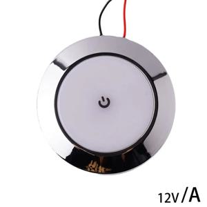 12V RV 인테리어 천장 LED 조명 스위치 5W 자동차 인테리어 Led 라운드 라이트 RV 실내 지붕 램프 캠핑카 보트