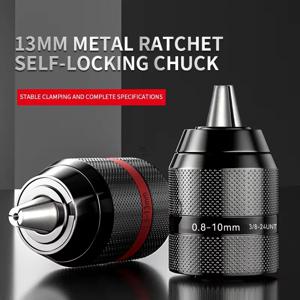 열쇠가 없는 드릴 척 퀵 체인지 변환 어댑터 1/2 3/8 Unf 마운트 2~13mm 0.8~10mm 자체 조임 드라이버 드릴 비트 척