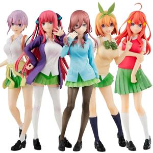 18cm 애니메이션 피규어 The Quintessential Quintuplets Nakano Ichika Nino Itsuki 교복 정적 컬렉션 모델 PVC 인형 완구