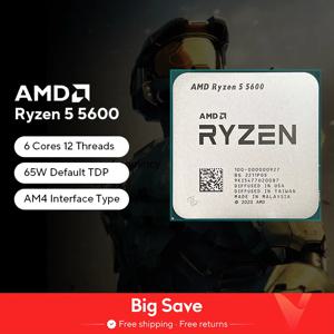 신상품 AMD Ryzen 5 5600 R5 5600 3.5 GHz 6 코어 12 스레드 CPU 프로세서 7NM L3=32M 100-000000927 소켓 AM4 팬 미포함