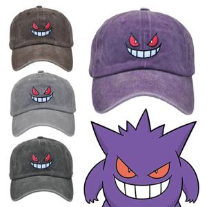애니메이션 포켓몬 Gengar 야구 모자 스냅 백 모자 조정 가능한 스포츠 모자 힙합 모자 남성 여성을위한 유행 자수 솔리드 컬러
