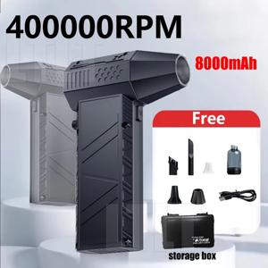 터보 제트 팬 8000mAh 충전식 송풍기 터보 팬 브러시리스 모터 공기 송풍기 400000 RPM 휴대용 먼지 송풍기 전기 건조기