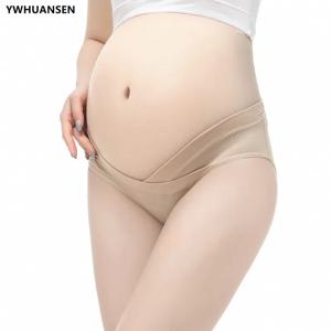 코튼 출산 임신 속옷 산후 어머니 범프 팬티 아래 V 자형 부드러운 배꼽 지원 팬티 통기성