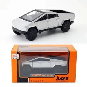 테슬라 1:36 Cybertruck 픽업 SUV 합금 자동차 모델 다이캐스트 금속 장난감 오프로드 차량 풀백 트럭 장난감 컬렉션 어린이 선물