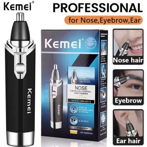 Kemei 전문 코 헤어 트리머 수염 트리머 코와 귀 청소기 제모 기계에 대한 남성 눈썹 코 트리머