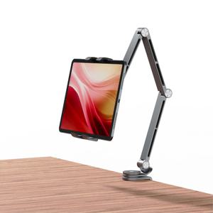 Kimdoole iPad Galaxy Xiaomi 태블릿 Kindle 태블릿 데스크탑 조정 가능한 회전 디스플레이 스탠드 마그네틱 침대 전화 스탠드 클립 마운트