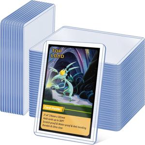 25-100pcs 카드 슬리브 홀더 PVC 게임 트레이딩 카드 TopLoaders 하드 플라스틱 장난감 탑 로더 프로텍터 스토리지 선물