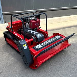 맞춤형 15HP Flail 모어 디젤 엔진 소형 로봇 잔디 커터 절단 폭 800mm/1000mm/1200mm 원격 제어 크롤러 잔디