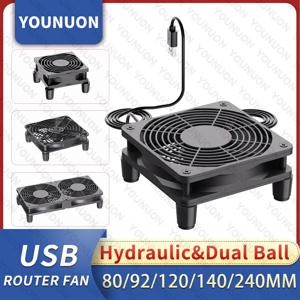 5V USB 라우터 팬 80mm 92mm 120mm 140mm DIY TV 박스 볼/슬리브 쿨러 및 보호 네트 데스크탑 냉각 팬