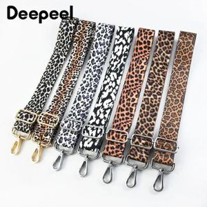 Deepeel 3.8cm 레오파드 프린트 와이드 숄더 스트랩 지갑 테이프 80-140cm 조절 가능한 크로스 바디 여성용 롱 가방 스트랩 액세서리