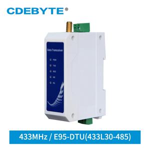 2Pcs RS485 LoRa 모듈 433MHz 반이중 장거리 8km Modbus 30dBm Din-Rail 고성능 무선 데이터 전송 릴레이