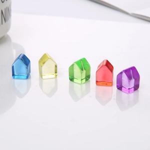 토큰 마크 보드 게임에 대 한 50PCS 13*10*10MM 아크릴 투명 작은 집 체스 조각 DIY 액세서리