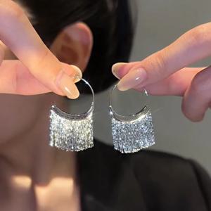 새 버전 925 실버 밀도 뱀 뼈 술 귀걸이 여성의 간단한 황금 실버 컬러 귀걸이 파티 보석 아름다운 선물