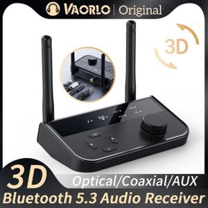 3D 스테레오 블루투스 5.3 오디오 수신기 광/동축/3.5mm AUX 아날로그 디지털 신호 출력 자동차 스피커 용 무선 어댑터
