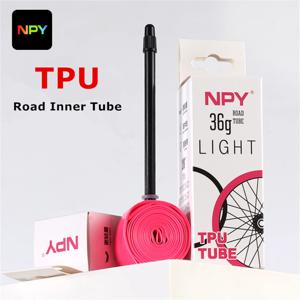 NPY 라이트 1psc 36g Tpu 자전거 내부 튜브 700C X18 25 28 32 35 37 40 도로 자전거 TPU 소재 타이어 65mm 길이 프랑스 밸브
